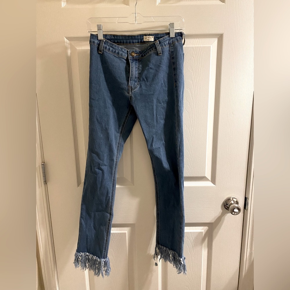 POL fringed leg jeans, size M (fits like a 2-4)